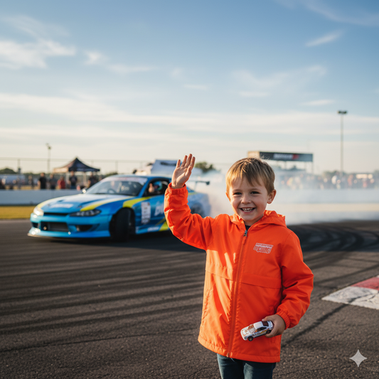 Kids "Pit Crew" Safety Trackside Rain Jacket - Multi Colors