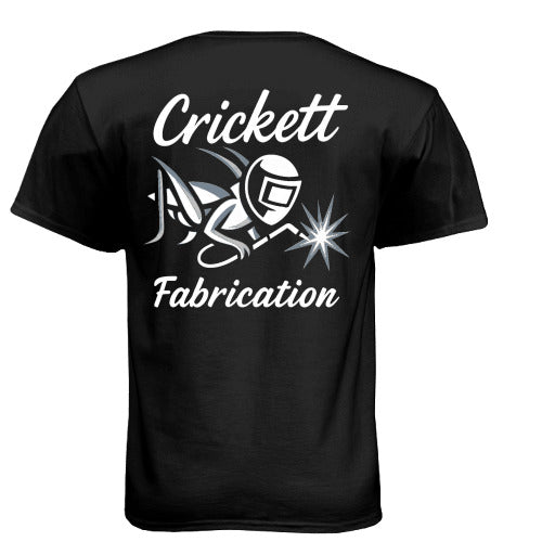 "Crickett Fabrication" - Crew Tee - BLACK and White