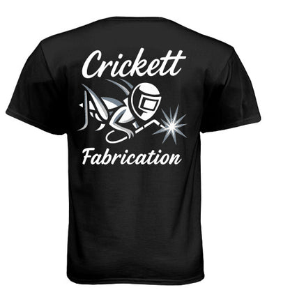 "Crickett Fabrication" - Crew Tee - BLACK and White