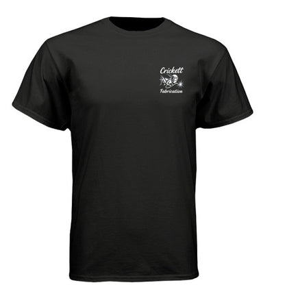 "Crickett Fabrication" - Crew Tee - BLACK and White